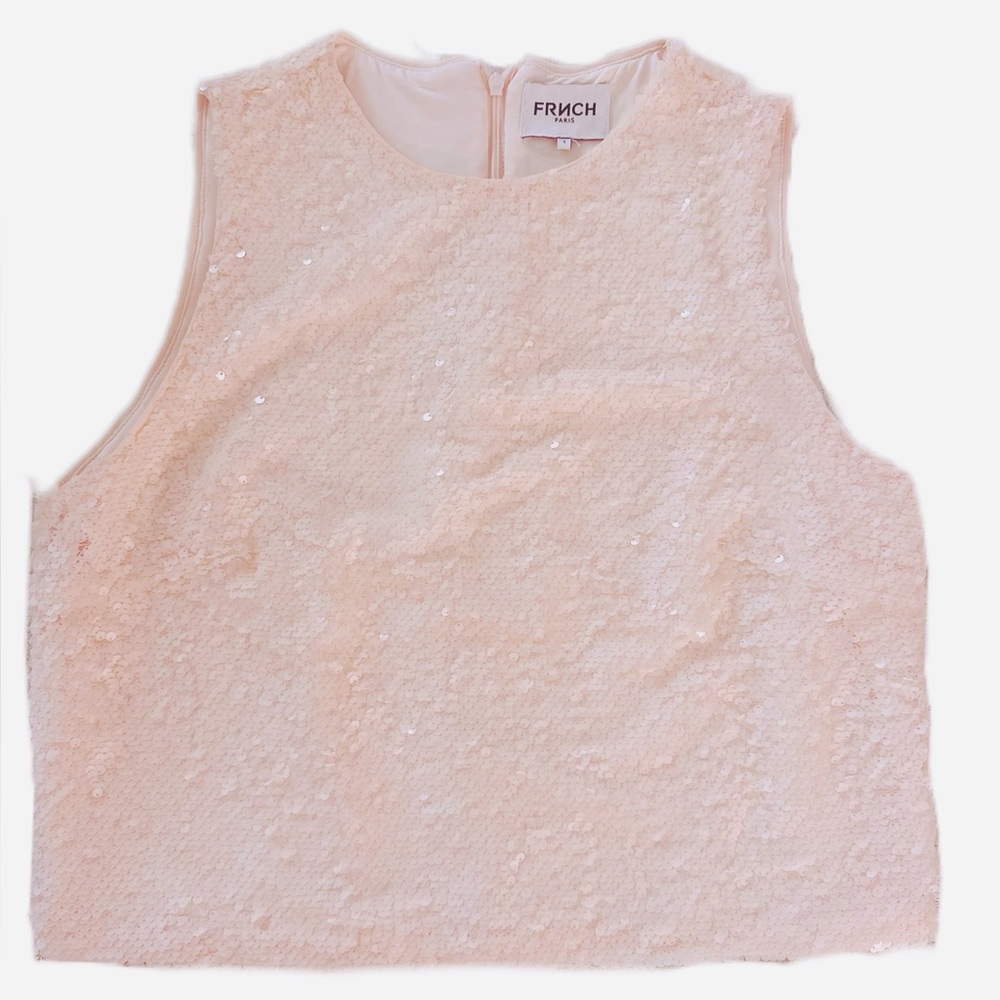 FRNCH Blouse in Cream Sequin